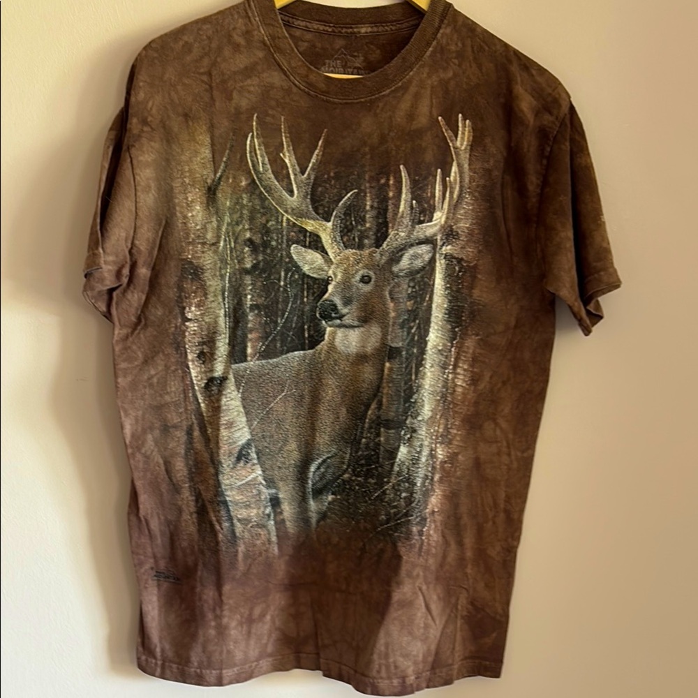The Mountain Brown Short Sleeve Deer Tee